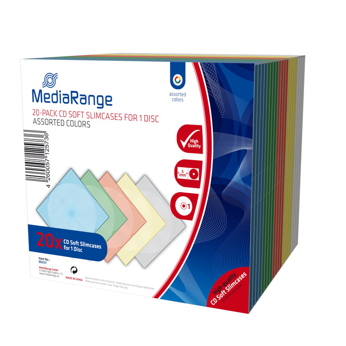 EAN 4260057125736 - MediaRange BOX37 funda para discos ópticos Sobre para CD 1 discos Multicolor imagen 1