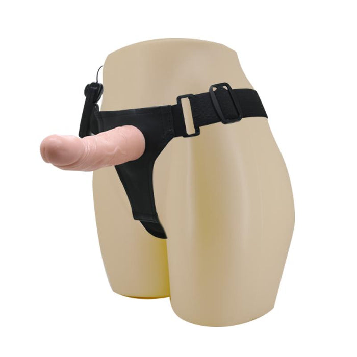 Baile Arnés Con Dildo Vibrador Natural 15 Cm