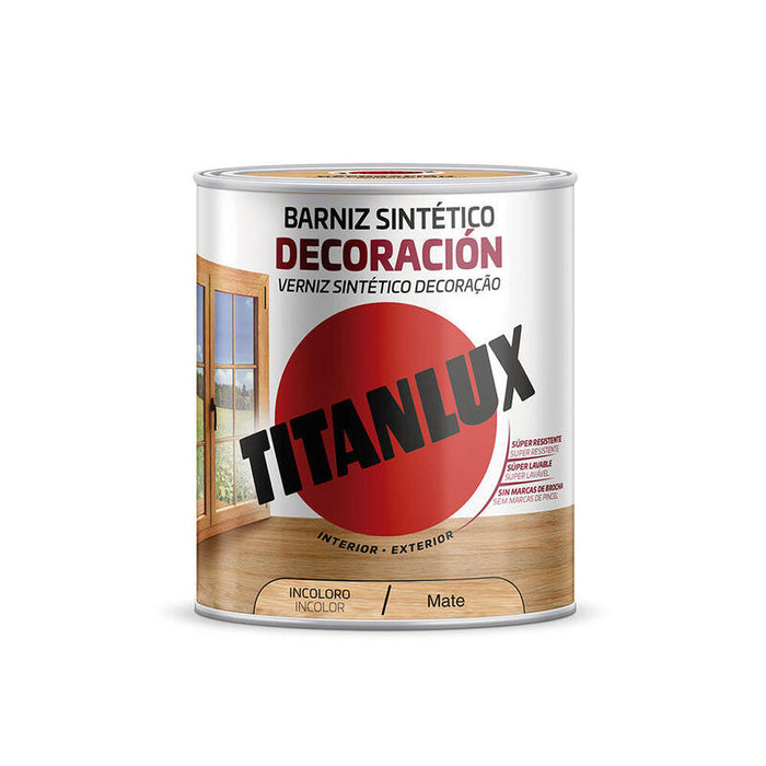 Barniz Sintético Decoración Mate Incoloro 0,750l Titanlux M12100034