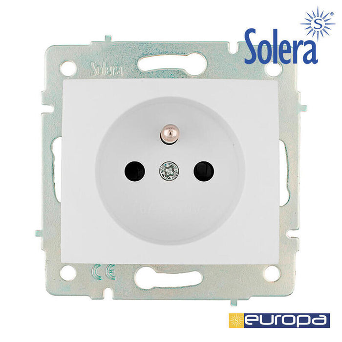 Base Bipolar 16a 250v Con Toma Francesa S.Europa Solera Erp60f