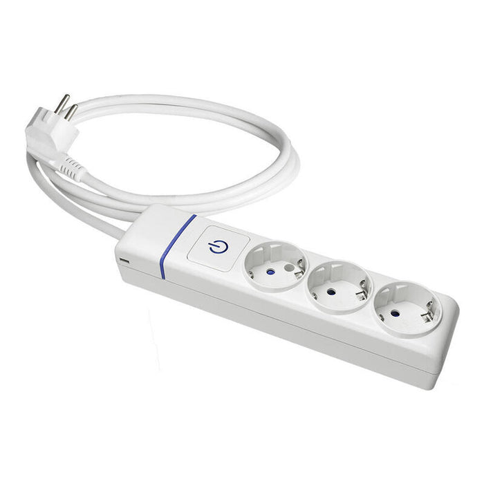 Base Múltiple 3 Tomas T/Tl + Interruptor Luminoso. 1.5m De Cable 8013pil Solera
