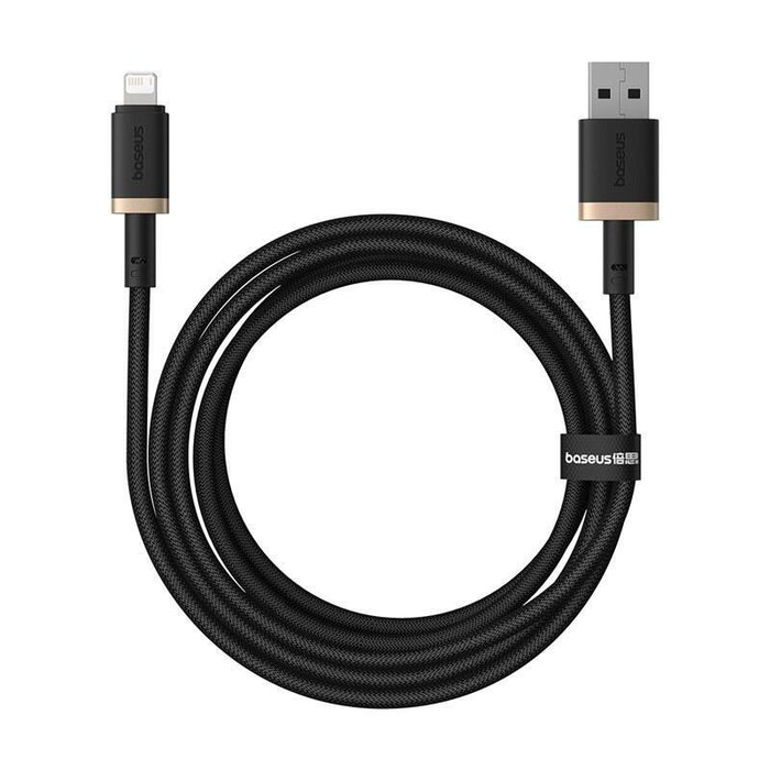 Baseus Dura Cable De Carga Rápida De Tipo A A Ip 2,4 A 2 M Negro, Dorado