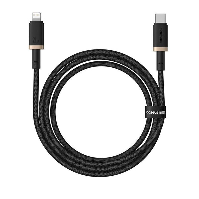Baseus Dura Cable De Carga Rápida Tipo C Para Ip 20 W 1 M Negro, Dorado