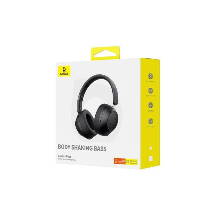 Baseus Earphone Bluetooth Bass 30 Max Wireless Headphones, Bt 5.3, Black Eu (A00070700121-00)