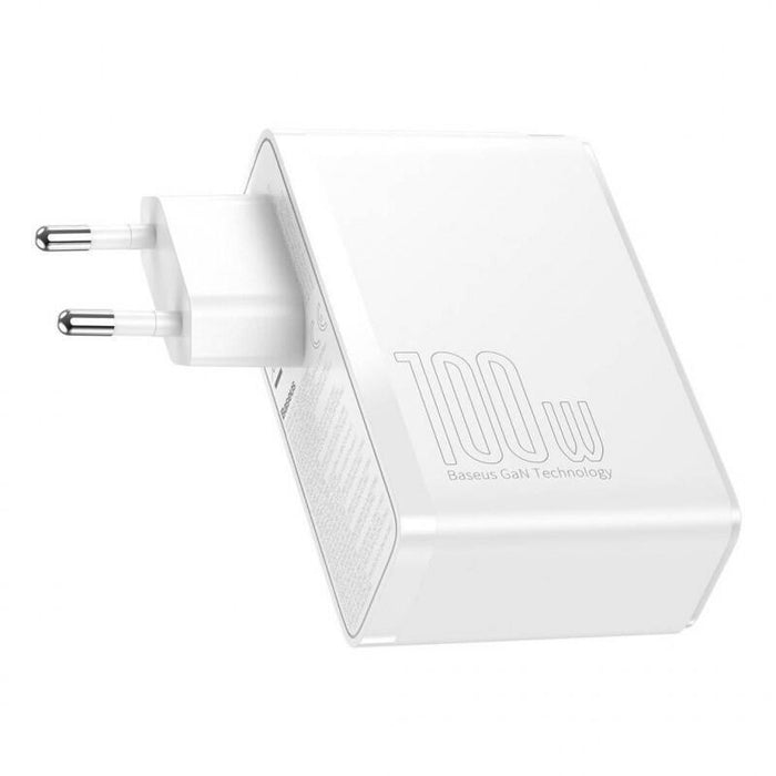 Baseus Gan2 Pro Rychlonabíjecí Adaptér 2x Type-C + 2x Usb-A 100w Bílá