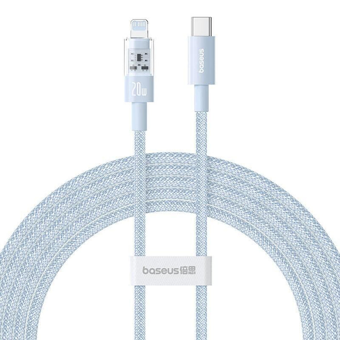 Baseus Gem Cable De Carga Rápida Usb-C A Ip 2 M 20 W Azul