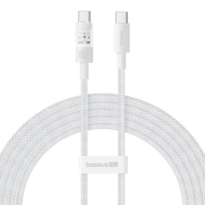 Baseus Gem Cable De Carga Rápida Usb C A Usb C 2 M 100 W Blanco