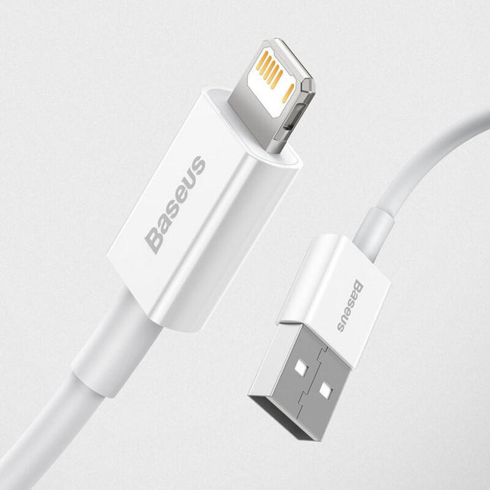 Baseus Lightning Superior Series Cable, Fast Charging, Data 2.4a, 0.25m White (Calys-02)