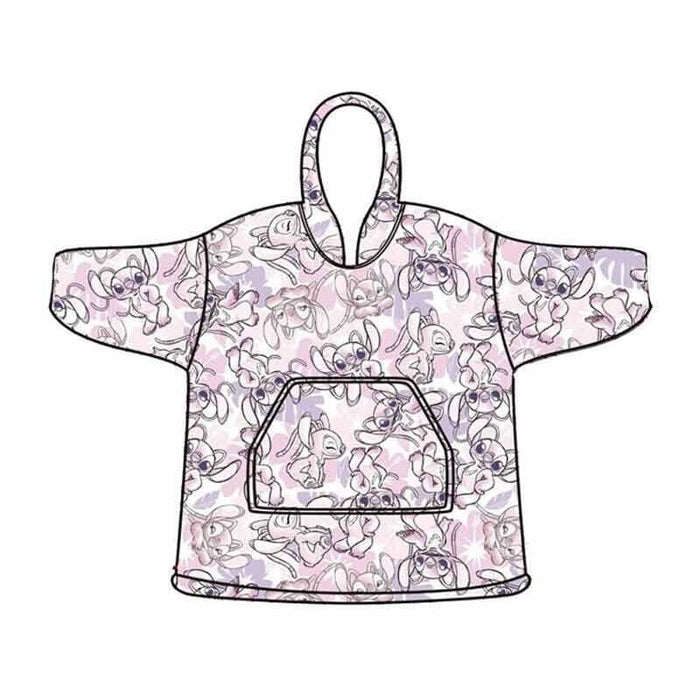 Bata Sudadera Oversize Angel Stitch Disney Adulto