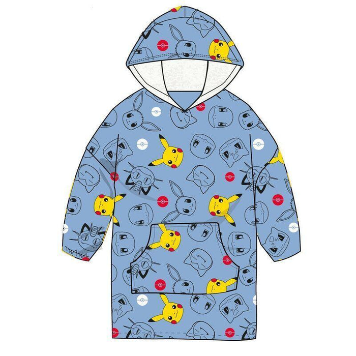 Bata Sudadera Oversize Pokemon Coral Infantil