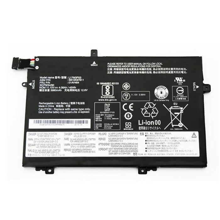 Batería Para Portátil Lenovo Thinkpad L480 L580 L17l3p52 L17m3p54 L17m3p53 01av466