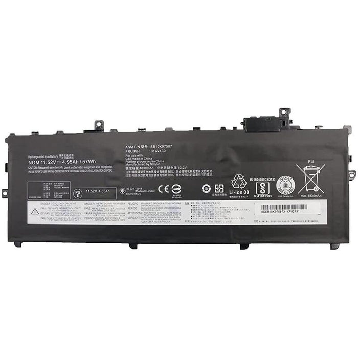 Batería Para Portátil Lenovo Thinkpad X1 Carbon 5th Gen 2017 6th Gen 2018 01av430 01av494