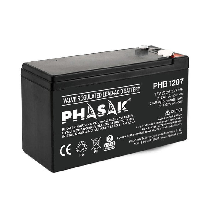 Batería Phasak Phb 1207 Compatible Con Sai Ups Phasak Según Especificaciones