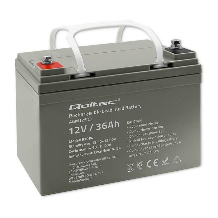 Bateria Qoltec 53084 Agm 12v 36ah Max. 540a