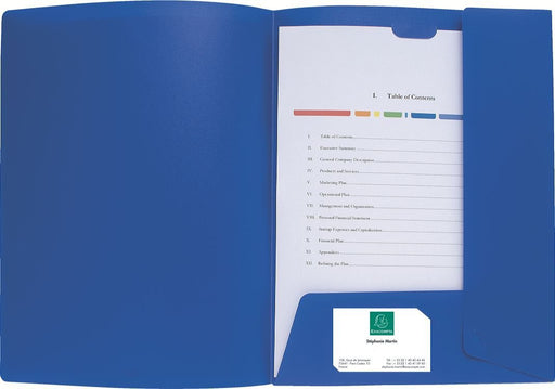 EAN 3130630435020 - Exacompta 43502E carpeta Polipropileno (PP) Azul A4 imagen 1