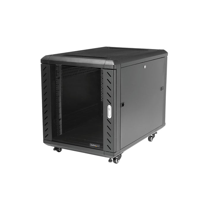 EAN 0065030845595 - StarTech.com RK1236BKF armario rack Rack o bastidor independiente Negro imagen 6