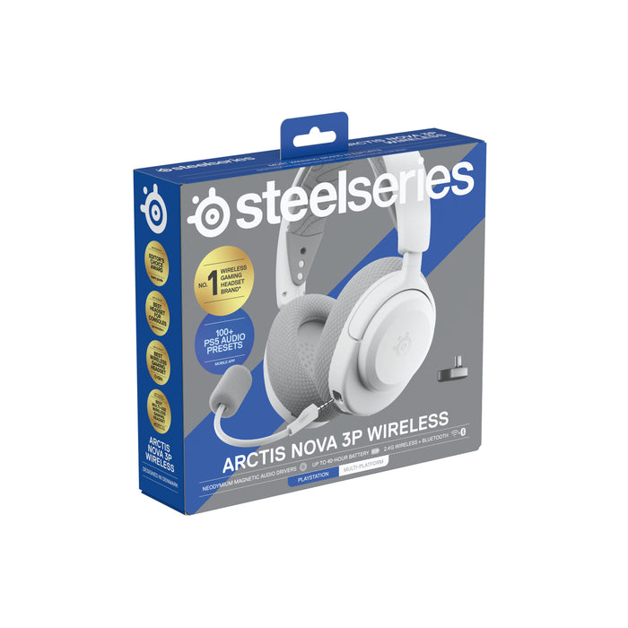 EAN 5707119059534 - Steelseries Arctis Nova 3P Auriculares Inalámbrico Diadema Música/uso diario Bluetooth Blanco imagen 6