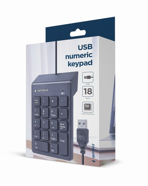 EAN 8716309124928 - Gembird KPD-U-03 teclado numérico Portátil/PC USB Negro imagen 1