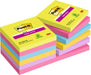 EAN 4064035065683 - Post-It 654-12SS-UC nota autoadhesiva Plaza Azul, Verde, Rosa, Púrpura, Amarillo 90 hojas Autoadhesivo imagen 1