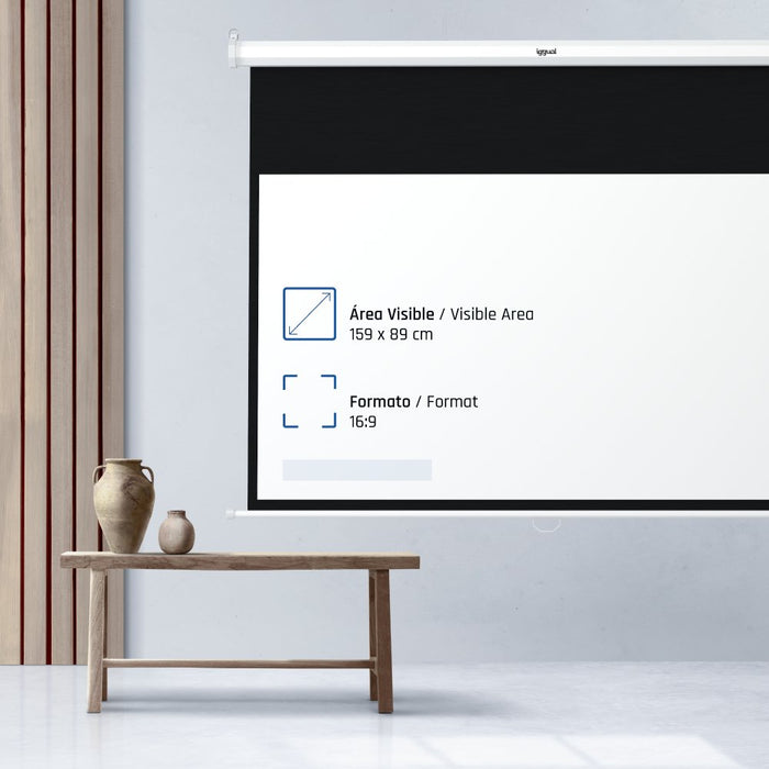 EAN 8435364319673 - iggual PSIMS159 pantalla de proyección 182,9 cm (72") 16:9 imagen 3