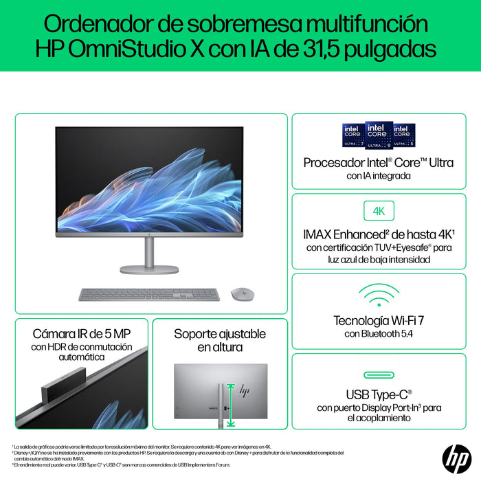 EAN 199642227309 - HP OmniStudio X All-in-One 32-c0022ns PC Intel Core Ultra 5 125H 80 cm (31.5") 3840 x 2160 Pixeles PC todo imagen 13