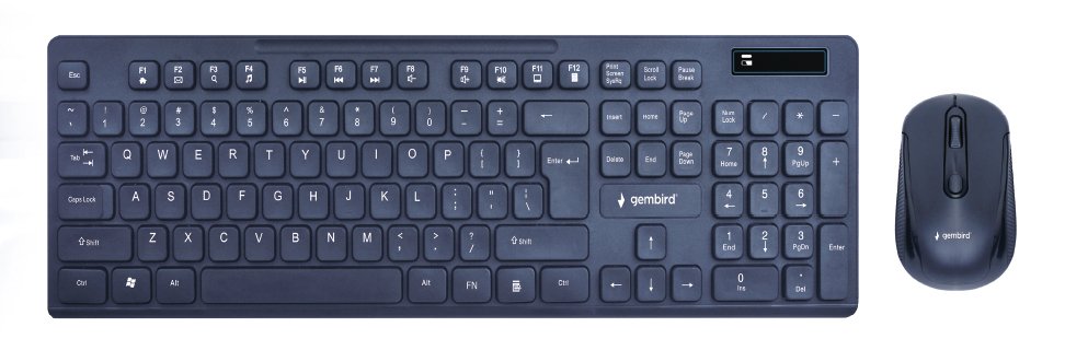EAN 8716309117685 - Gembird KBS-WCH-03 teclado Ratón incluido Universal RF inalámbrica + USB QWERTY Inglés Negro imagen 1