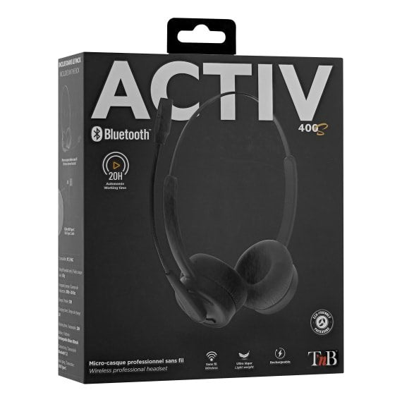 EAN 3303170104965 - T'nB BLHSTEREOBT auricular y casco Auriculares Inalámbrico Diadema Oficina/Centro de llamadas USB Tipo C  imagen 2