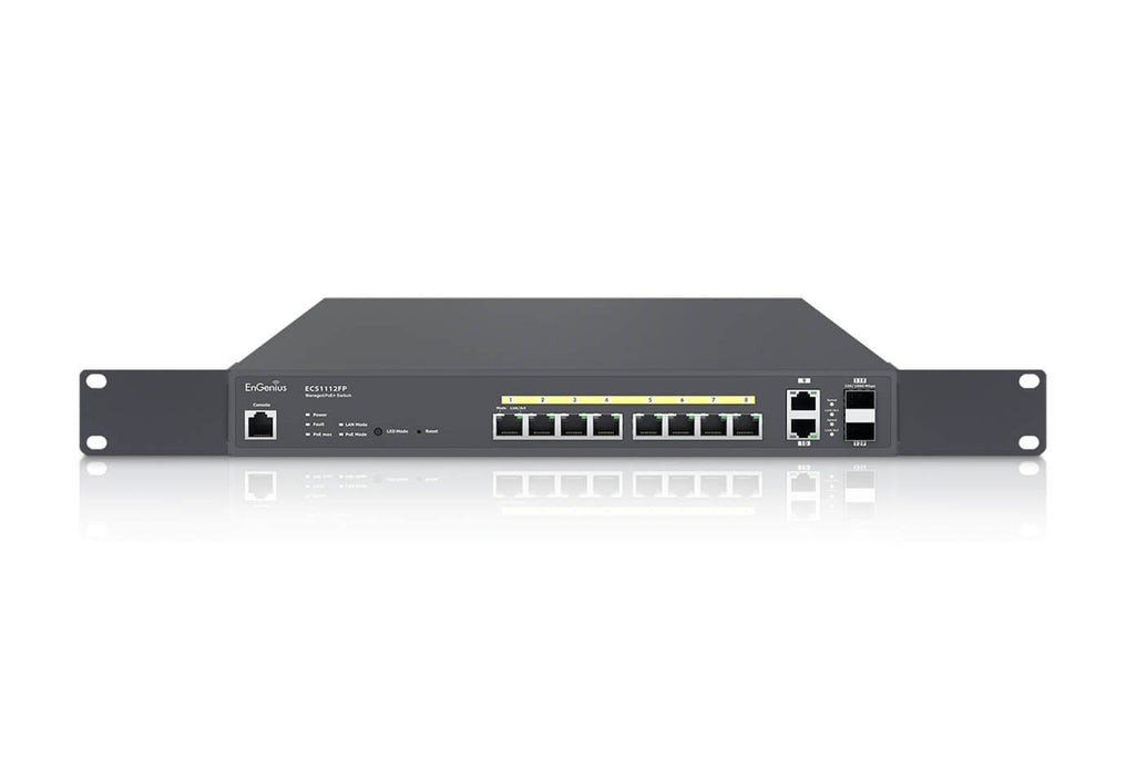 EAN 4713361935299 - EnGenius ECS1112FP switch Gestionado L2+ Gigabit Ethernet (10/100/1000) Energía sobre Ethernet (PoE) Negr imagen 1