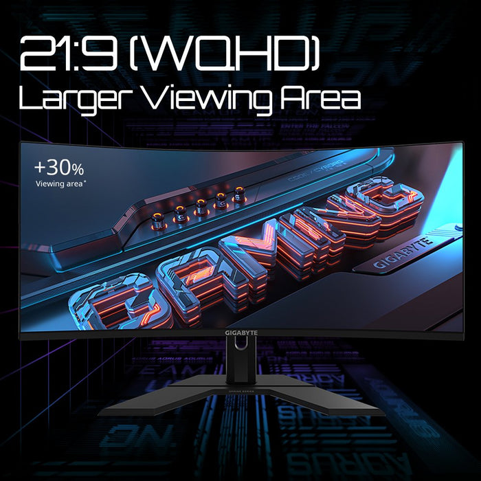 EAN 4719331853839 - GIGABYTE GS34WQC pantalla para PC 86,4 cm (34") 3440 x 1440 Pixeles Wide Quad HD LCD Negro imagen 8