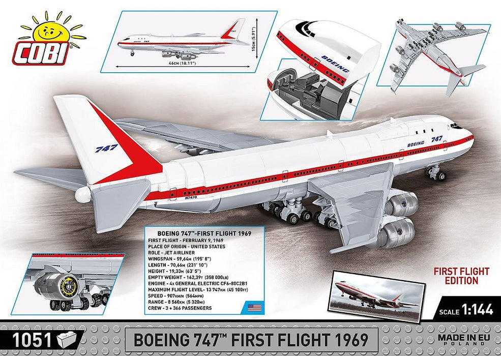 EAN 5902251266097 - COBI Boeing 747 First Flight 1969 imagen 4