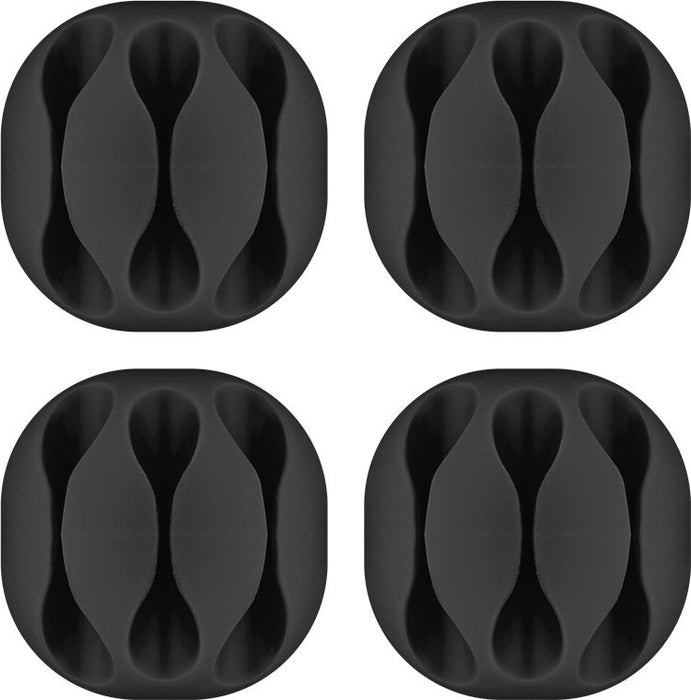 EAN 4040849703980 - Goobay 70398 organizador de cables Escritorio/pared Soporte para cables Negro 4 pieza(s) imagen 1