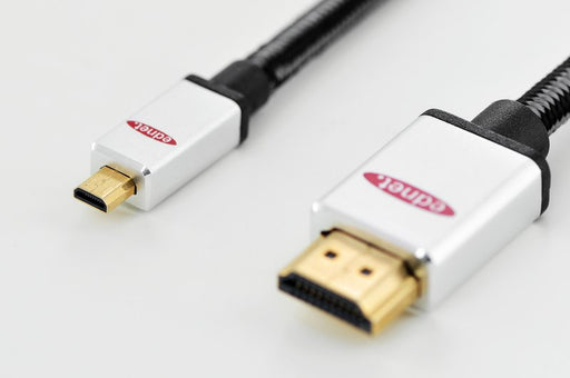 EAN 4054007844897 - Ednet 84489 cable HDMI 2 m HDMI tipo D (Micro) HDMI tipo A (Estándar) Negro, Plata imagen 2