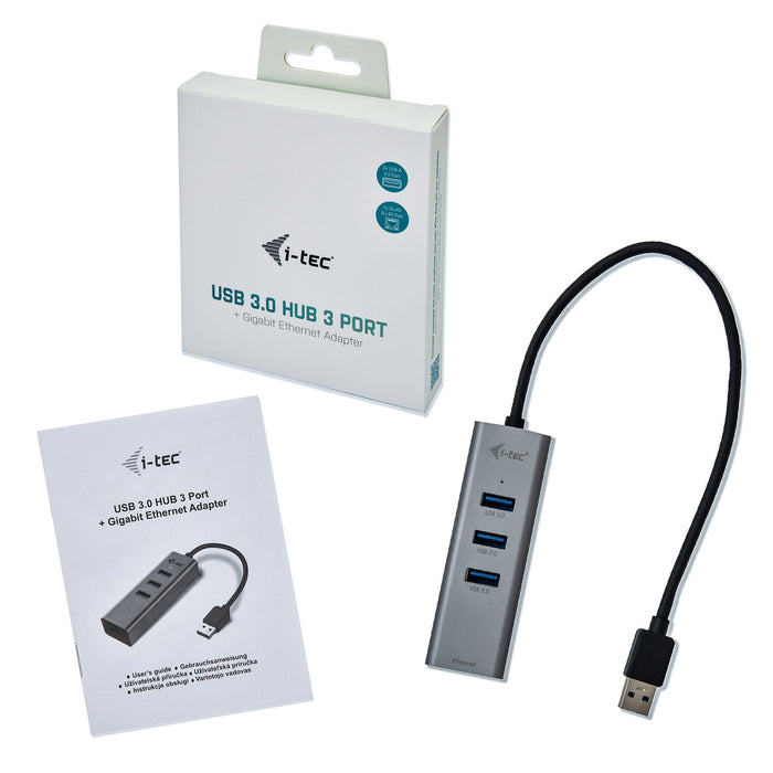 EAN 8595611701856 - i-tec Metal U3METALG3HUB hub de interfaz USB 3.2 Gen 1 (3.1 Gen 1) Type-A 5000 Mbit/s Gris imagen 7