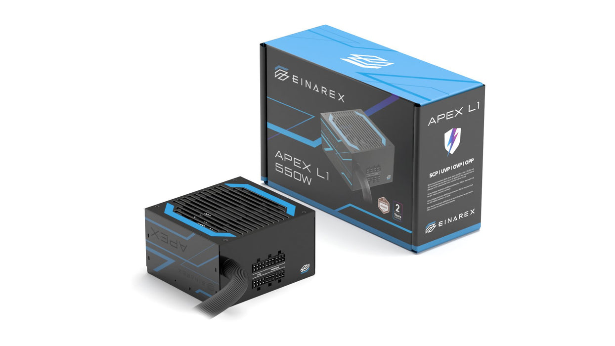 EAN 6977277369311 - Einarex EXPS-XL1-550-BK unidad de fuente de alimentación 24-pin ATX ATX Negro imagen 4