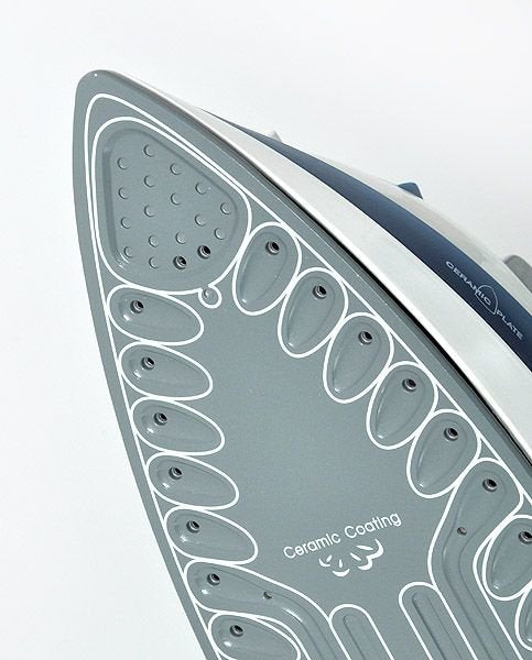 EAN 5908277381936 - ELDOM DA28C plancha Plancha vapor-seco Suela de cerámica 2200 W Azul, Blanco imagen 4