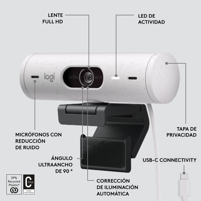EAN 5099206104921 - Logitech 960-001428 cámara web 4 MP 1920 x 1080 Pixeles USB-C Blanco imagen 14