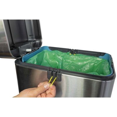 EAN 4002390095877 - MAUL 9504094 cubo de basura Rectangular Acero inoxidable Negro, Plata imagen 5