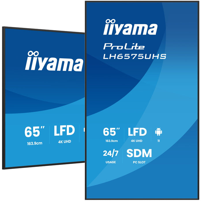 EAN 4948570125265 - iiyama LH6575UHS-B2AG pantalla de señalización Pantalla plana para señalización digital 163,8 cm (64.5")  imagen 5