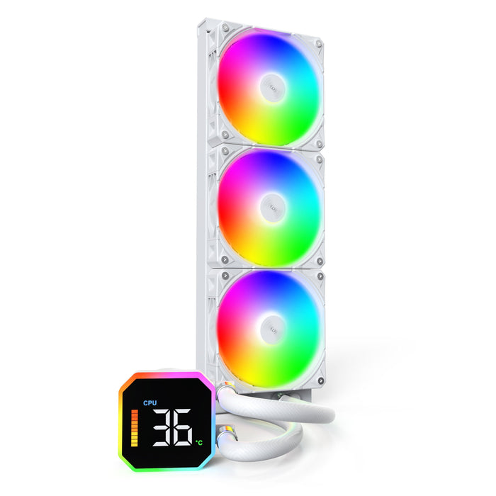 EAN 4710562746716 - Montech HyperFlow Digital 360 Procesador Sistema de refrigeración líquida todo en uno 12 cm Blanco 1 piez imagen 1