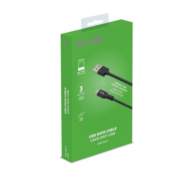 EAN 8021735744788 - Celly USB-C3MBK cable USB 3 m USB A USB C Negro imagen 3