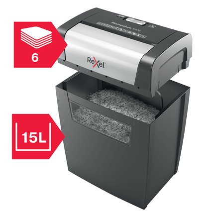 EAN 5028252523189 - Rexel Momentum X406 triturador de papel Corte en partículas Azul, Gris imagen 6