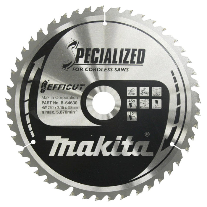EAN 0088381535618 - Makita B-64630 hoja de sierra circular 26 cm 1 pieza(s) imagen 1