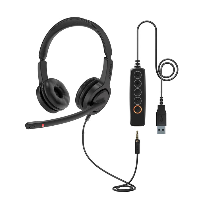EAN 5901986762430 - Axtel VOICE UC28-35 stereo USB-A Auriculares Alámbrico Diadema Oficina/Centro de llamadas USB tipo A Negr imagen 3