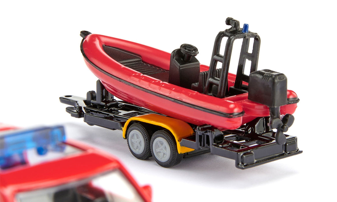 EAN 4006874016082 - Siku Land Rover Defender with boat Modelo a escala de SUV Previamente montado imagen 3