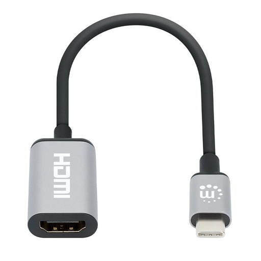 EAN 766623153706 - Manhattan 153706 adaptador de cable de vídeo 0,15 m USB Tipo C HDMI tipo A (Estándar) Negro, Plata imagen 2
