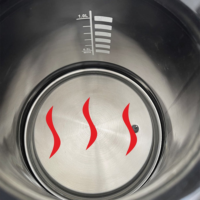 EAN 5608475034114 - Haeger EK-DIG.028A tetera eléctrica 1,7 L 2200 W Negro, Acero inoxidable, Transparente imagen 6