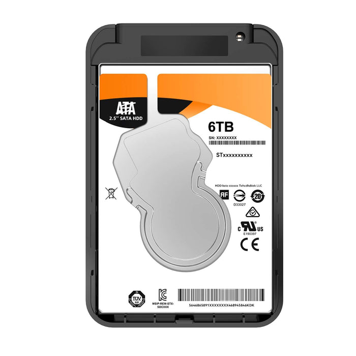 EAN 8436574709155 - AISENS ASE-2521B caja para disco duro externo Caja de disco duro (HDD) Negro 2.5" USB con suministro de c imagen 3