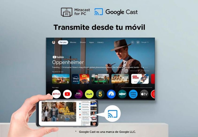 EAN 5901292527037 - TCL P61 65P61KX7 Televisor 165,1 cm (65") 4K Ultra HD Smart TV Negro, Metálico imagen 8