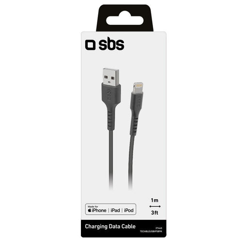 EAN 8018417327445 - SBS TECABLEUSBIP589K cable de conector Lightning 1 m Negro imagen 2