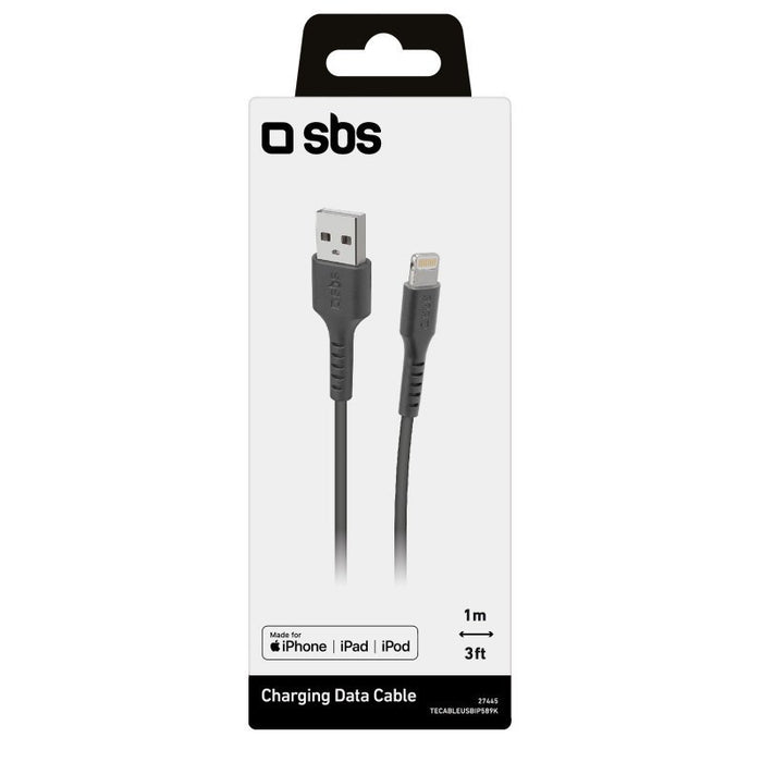 EAN 8018417327445 - SBS TECABLEUSBIP589K cable de conector Lightning 1 m Negro imagen 2